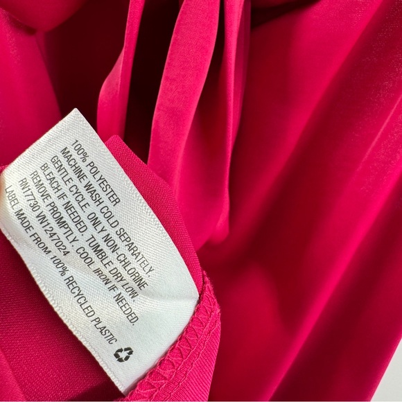 A New Day Hot Pink High Neck Tie Back Tank Top Sleek Finish Size Large - Picture 8 of 8